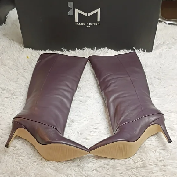 New Marc Fisher Gentle Women's Leather Heeled Boots SZ 10 - Picture 9 of 16